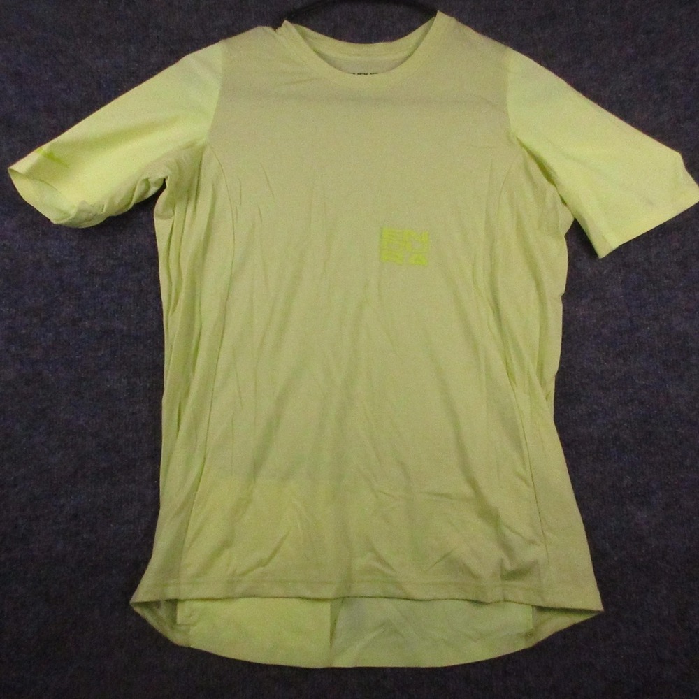 Endura Cycling Jersey Mens Small Yellow Short Sleeve Pullover Hi Vis Bike MTB